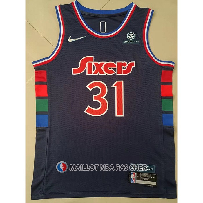 Maillot Philadelphia 76ers Ben Paul Millsap NO 31 Ville 2021-22 Bleu